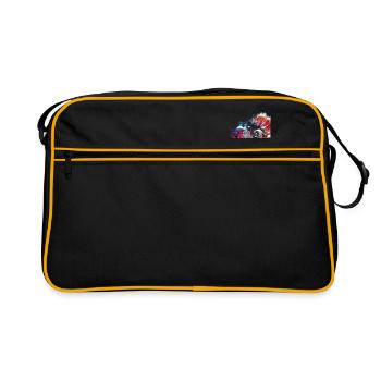 darts sport art #darts #sport - Retro Bag - black/gold - Front