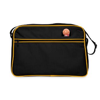 Space Cat - Retro Tasche - Schwarz/Gold - Vorne