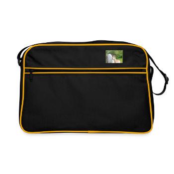 Chevaux Haflinger poulain mignon avec jument - Sac Retro - noir/or - Devant