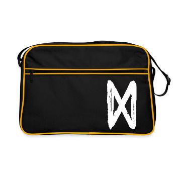 Elder Futhark Rune Dagaz - Letter D - Retro Bag - black/gold - Front