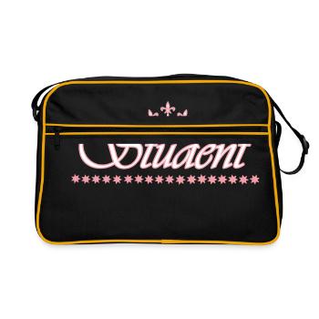 Student crown - ROSE-WHITE - Retro Bag - black/gold - Front