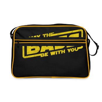 Que la basse soit avec toi Electro Party Techno EDM - Sac Retro - noir/or - Devant