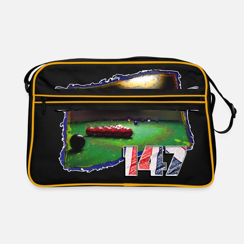 SNOOKER 147 - Retro Bag - black/gold