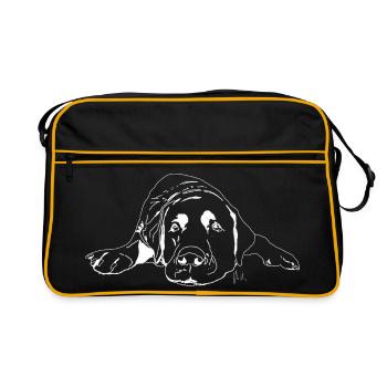 Labrador - Retro Tasche - Schwarz/Gold - Vorne