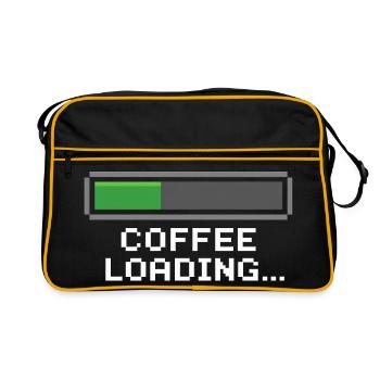 Barre de chargement de café Pixel - Sac Retro - noir/or - Devant