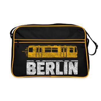 Berlin Tram Graphic - Retro Bag - black/gold - Front