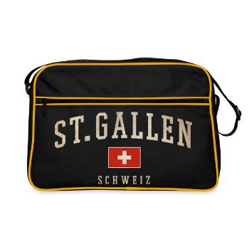 Logo vintage de Saint-Gall, Suisse - Sac Retro - noir/or - Devant