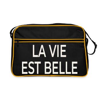 La Vie Est Belle – French chic - Retro Bag - black/gold - Front