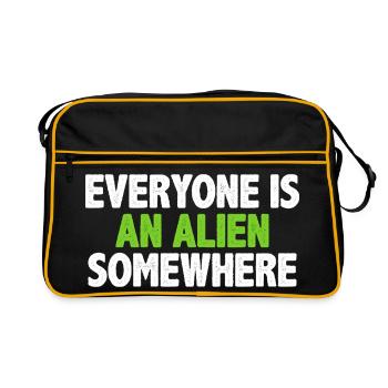 Everyone Is An Alien Somewhere - Retro Bag - black/gold - Front