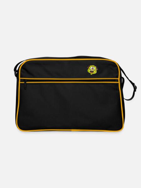 Funny turtle - Retro Bag - black/gold - Front