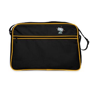 Robot super doux - Sac Retro - noir/or - Devant