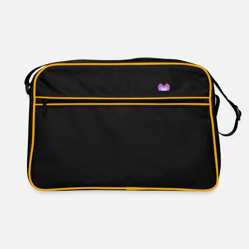 Herz lila Retro Tasche