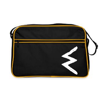 Elder Futhark Rune Sowilo - Buchstabe S - Retro Tasche - Schwarz/Gold - Vorne