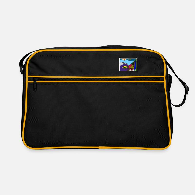 Visages abstraits Picasso - Sac Retro - noir/or