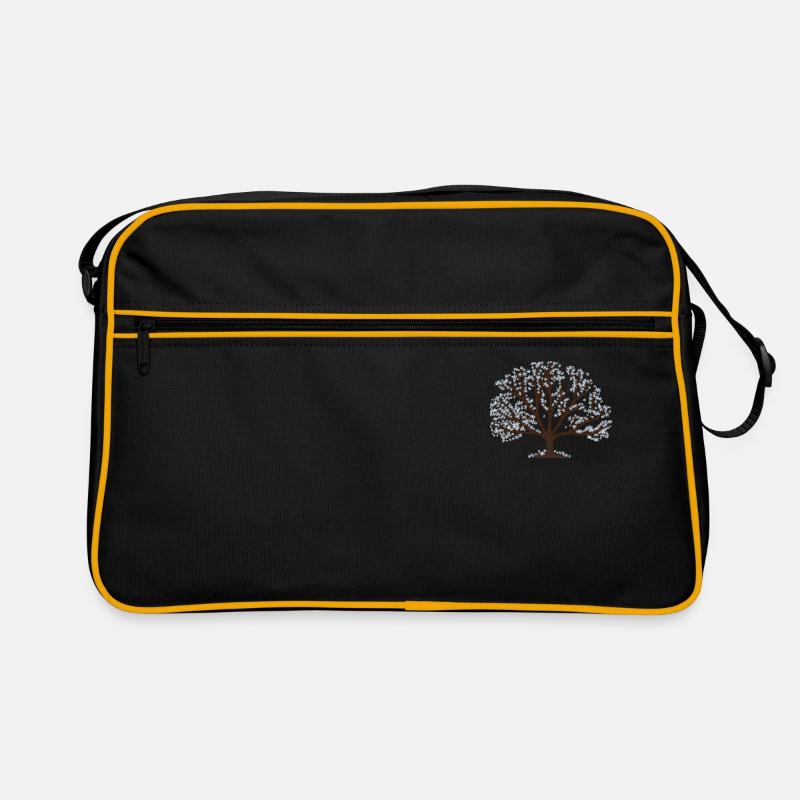 Tree in the winter - Retro Bag - black/gold