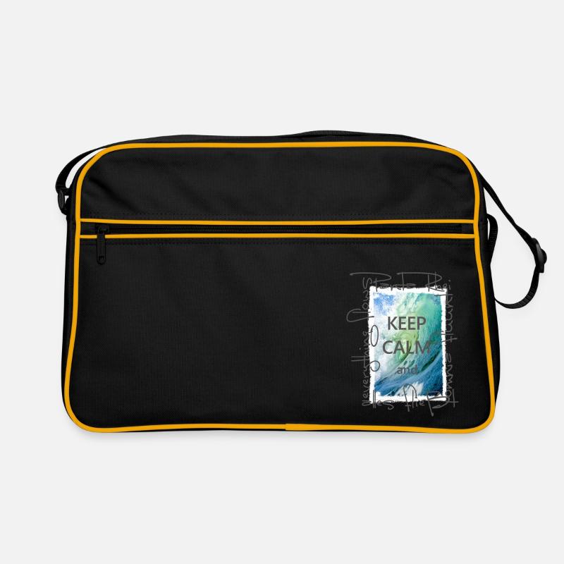 Keep calm and everything flows Retro Bag