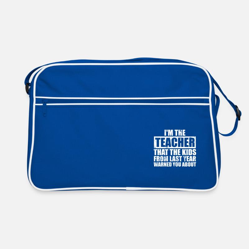 LEHRER LEHRERIN SPRÜCHE SCHULE KINDER LERN MOTIV Retro Tasche