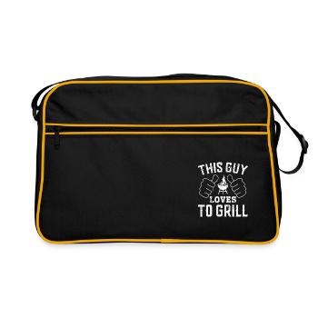 LOVE GRILL LOVE GRILL BBQ BEER GAME MOTIF - Retro Bag - black/gold - Front