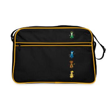 Gooder Chakren- Die Hüter von Orbis - Retro Tasche - Schwarz/Gold - Vorne