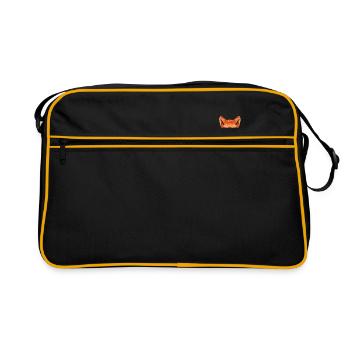 Fox Animal Abstract - Retro Bag - black/gold - Front