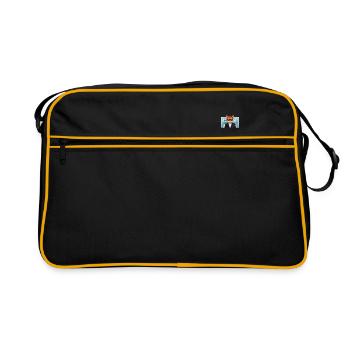 Fox Animal Abstract - Retro Bag - black/gold - Front