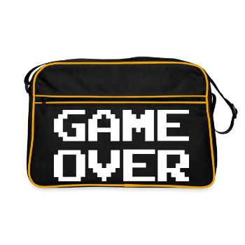 Explosion de couleurs abstraites sur streetwear game over - Sac Retro - noir/or - Devant