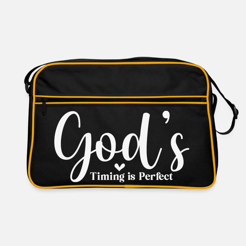 God's Timing Is Perfect - Retro Bag - black/gold