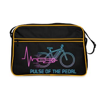 Neon Pulse Bicycle Graphic - Retro Bag - black/gold - Front