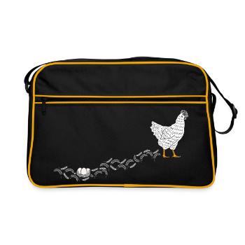 Chicken Whisperer Chicken Chicken Keeper Chickens - Retro Bag - black/gold - Front