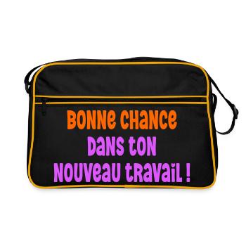 Bonne Chance Travail - Sac Retro - noir/or - Devant