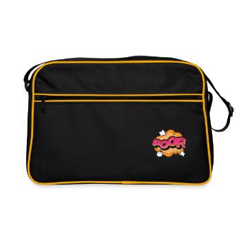 POOF COMICSTYLE CARTOONSTYLE 80s CARTOON MOTIF CADEAU - Sac Retro - noir/or - Devant