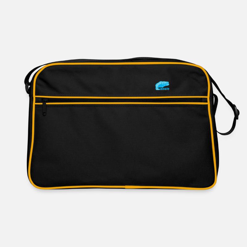 Pêche - Accro à la pêche - Sac Retro - noir/or