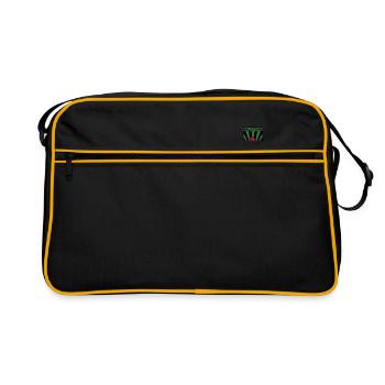 Palestine Free Freedom Free Gaza - Retro Bag - black/gold - Front