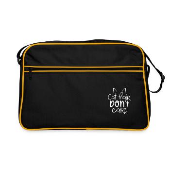 LES POILS DE CHAT N’ONT PAS D’IMPORTANCE CHAT MIAOU BLAGUE DISANT MOTIF - Sac Retro - noir/or - Devant