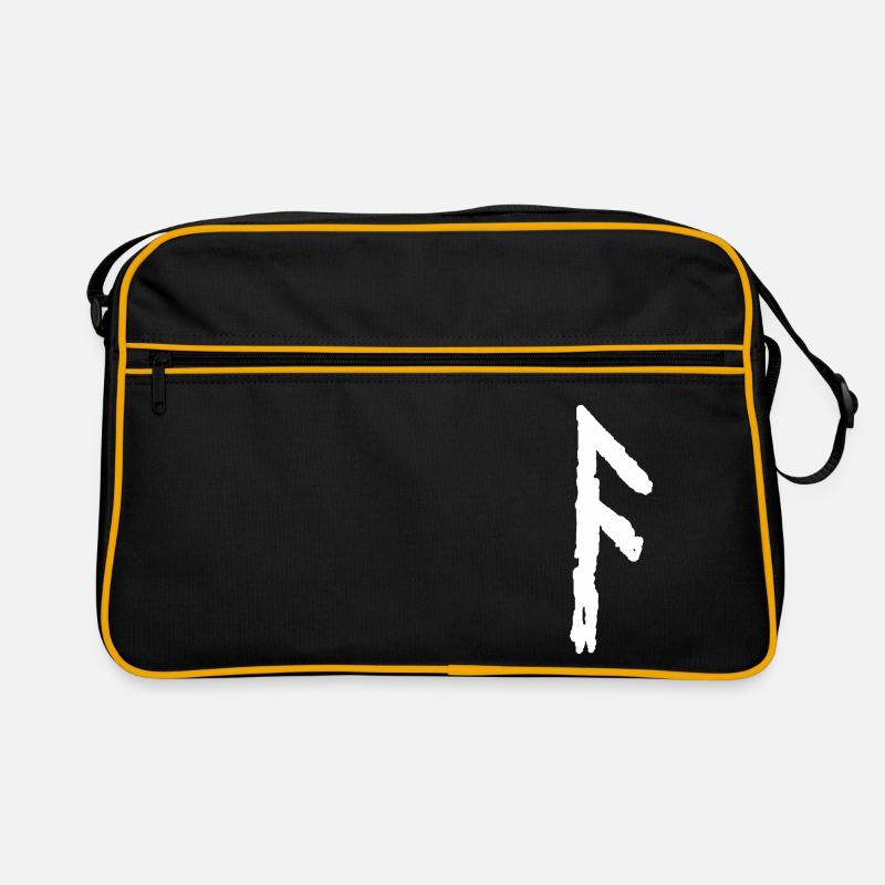 Elder Futhark Rune Ansuz - Buchstabe A Retro Tasche