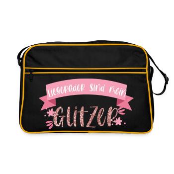 Fahrrad Liegerad Liegefahrrad Radsport Geschenk - Retro Tasche - Schwarz/Gold - Vorne