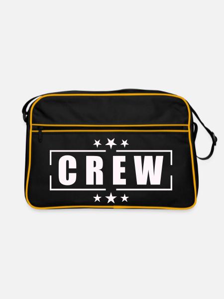 Crew Design - Retro Tasche - Schwarz/Gold