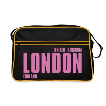 Pink London Wordmark - Retro Bag - black/gold - Front