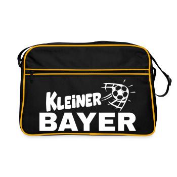 Kleiner Bayer– Kleiner Bavare im Fußball‑Style - Retro Tasche - Schwarz/Gold - Vorne