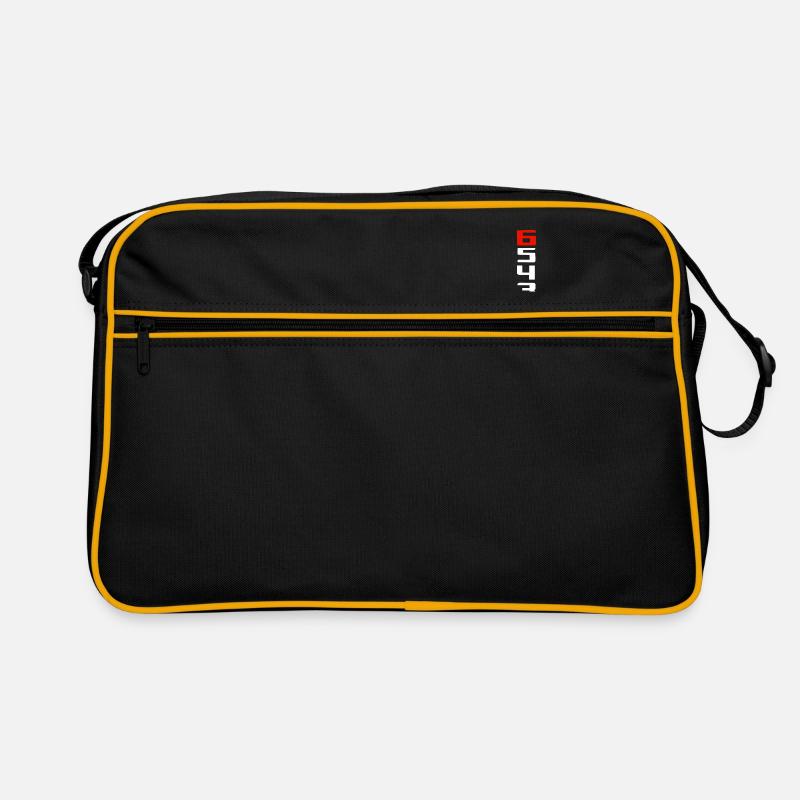 Motorrad ONE UP SIX DOWN - Retro Tasche - Schwarz/Gold