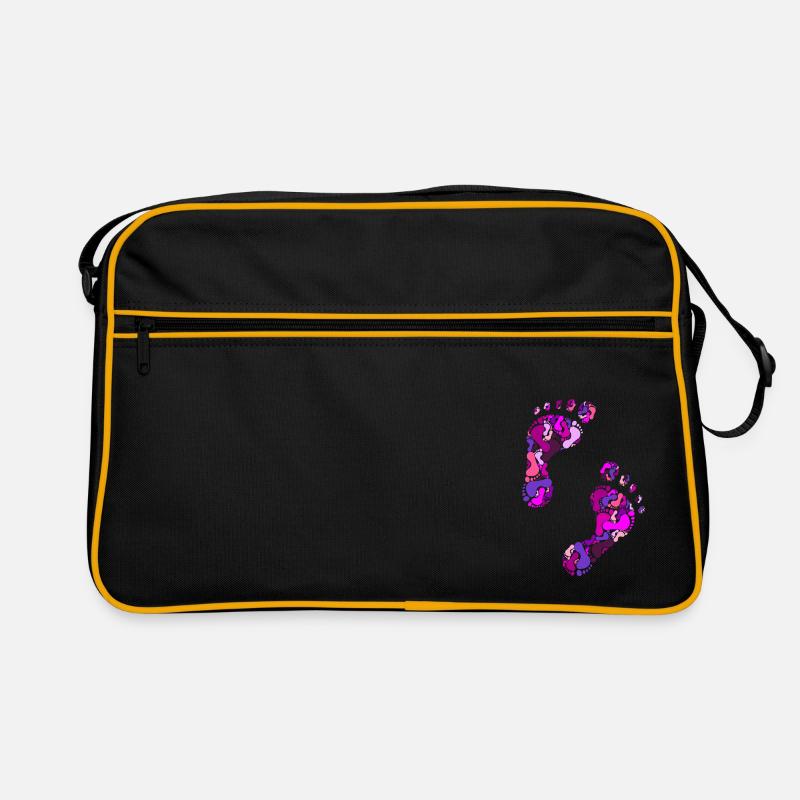 Fußabdrücke Retro Tasche
