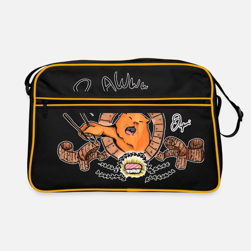 Sushi Lover - Retro Tasche - Schwarz/Gold