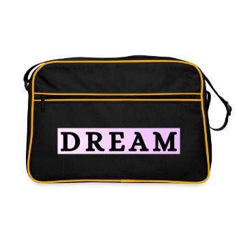 Dream in pastel purple - Retro Bag - black/gold - Front