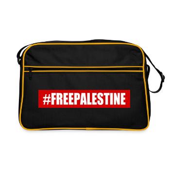 Free palestine - Sac Retro - noir/or - Devant