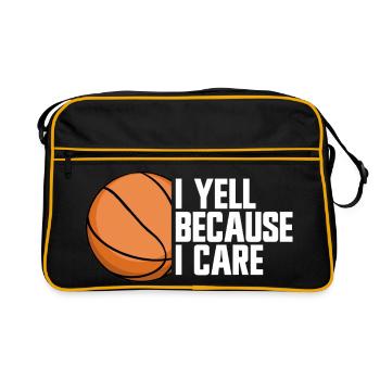 Basketball-Eltern-Basketball - Retro Tasche - Schwarz/Gold - Vorne