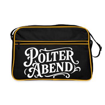 Polter Abend Bräutigam Party - Retro Tasche - Schwarz/Gold - Vorne