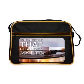 The needle that changed my life - Retro Bag - black/gold - Front