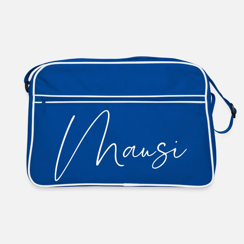 Mausi / Conception d’écriture manuscrite (Blanc) Sac Retro