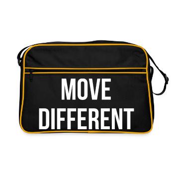 BOUGEZ DIFFÉREMMENT. | Greyline Officiel - Sac Retro - noir/or - Devant