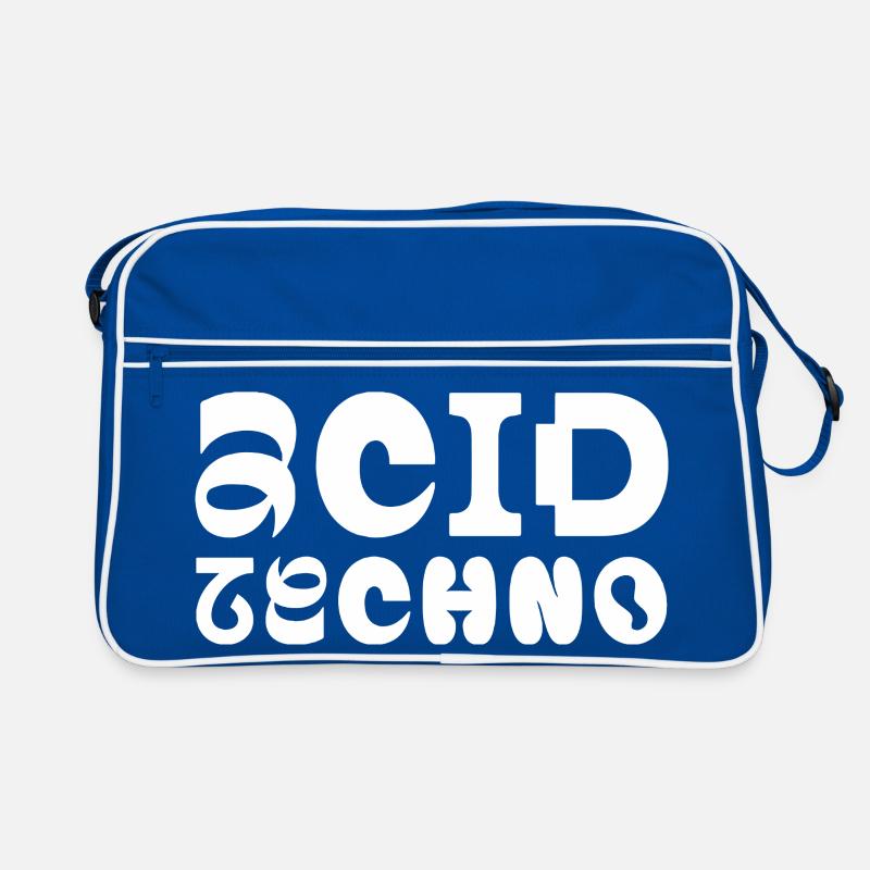 Acid Techno Pulse Typography Retro Bag